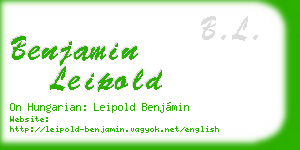 benjamin leipold business card